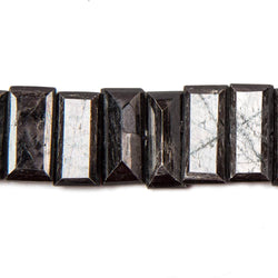 15x7-16x8mm Hypersthene side drilled rectangular emerald cuts 8 inch 27 beads (ONLINE ORDER ONLY)