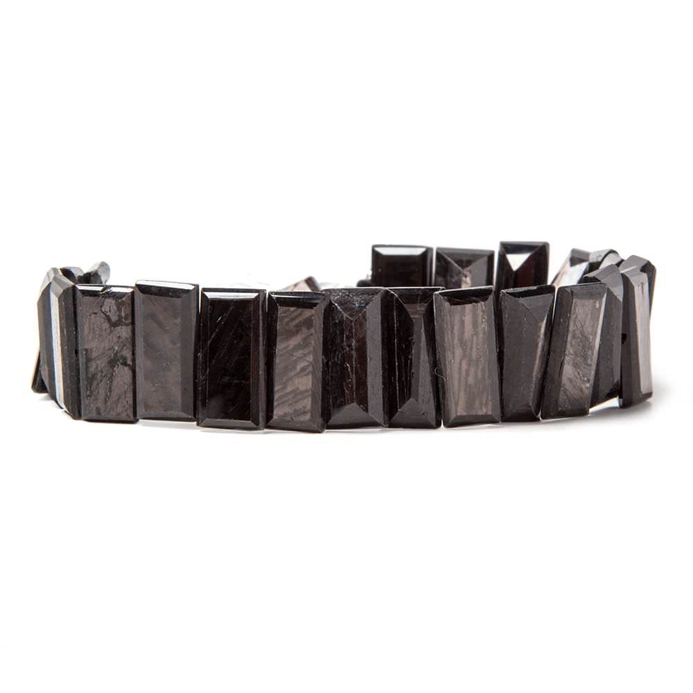 15x7-16x8mm Hypersthene side drilled rectangular emerald cuts 8 inch 27 beads (ONLINE ORDER ONLY)