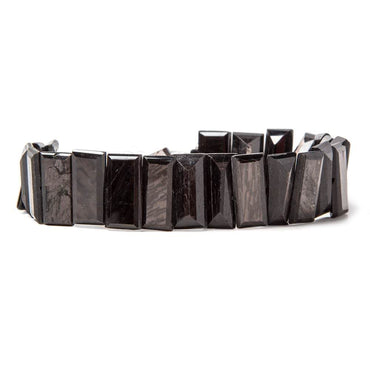 15x7-16x8mm Hypersthene side drilled rectangular emerald cuts 8 inch 27 beads (ONLINE ORDER ONLY)