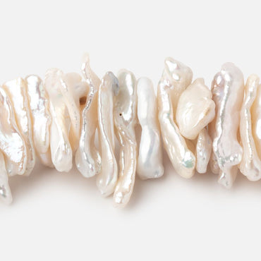 15x7-24x14mm Cream Center Drill Biwa Freshwater Pearls 15 inch 110 beads (ONLINE ORDER ONLY)