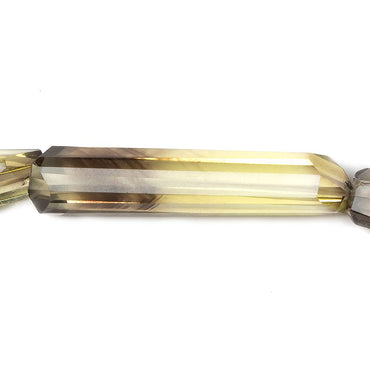 15x7-35x6mm BiColor Quartz faceted elongated tubes 8 inch 8 beads AAA Grade (ONLINE ORDER ONLY)