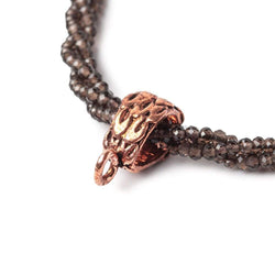 15x7mm Copper Bail with Bark Pattern Set of 4 (ONLINE ORDER ONLY)