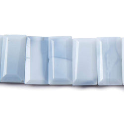 15x7mm Owyhee Denim Blue Opal Emerald Cut Beads 7.75 inch 28 pieces (ONLINE ORDER ONLY)