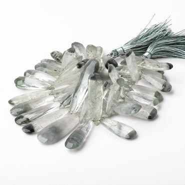 15x8-40x11mm Moss Quartz Faceted Pear Beads 7 inch 59 pieces AA (ONLINE ORDER ONLY)