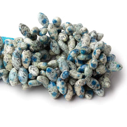 15x8mm K2 Azurite Granite "K2 Jasper" plain marquise beads 8 inch 55 pieces (ONLINE ORDER ONLY)