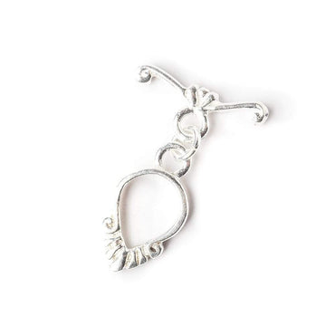 15x8mm Sterling Silver Toggle Fluted Pear Design 1 piece (ONLINE ORDER ONLY)