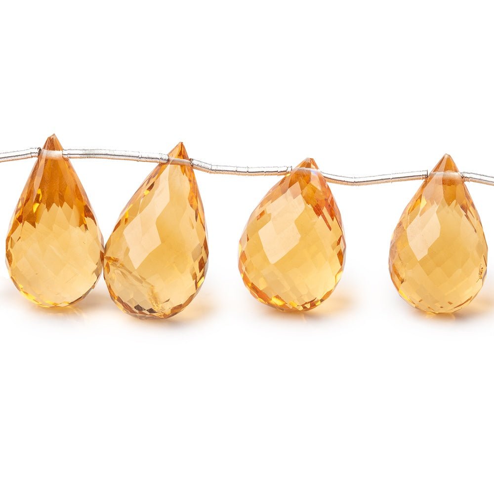 15x9-18x10mm Madeira Citrine Faceted Tear Drop Beads 7 inch 13 pieces AAA (ONLINE ORDER ONLY)