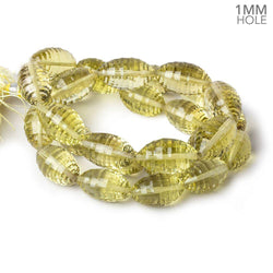 15x9-19x10mm Lemon Quartz Concave Faceted Marquise 18 inch 29 beads AAA (ONLINE ORDER ONLY)