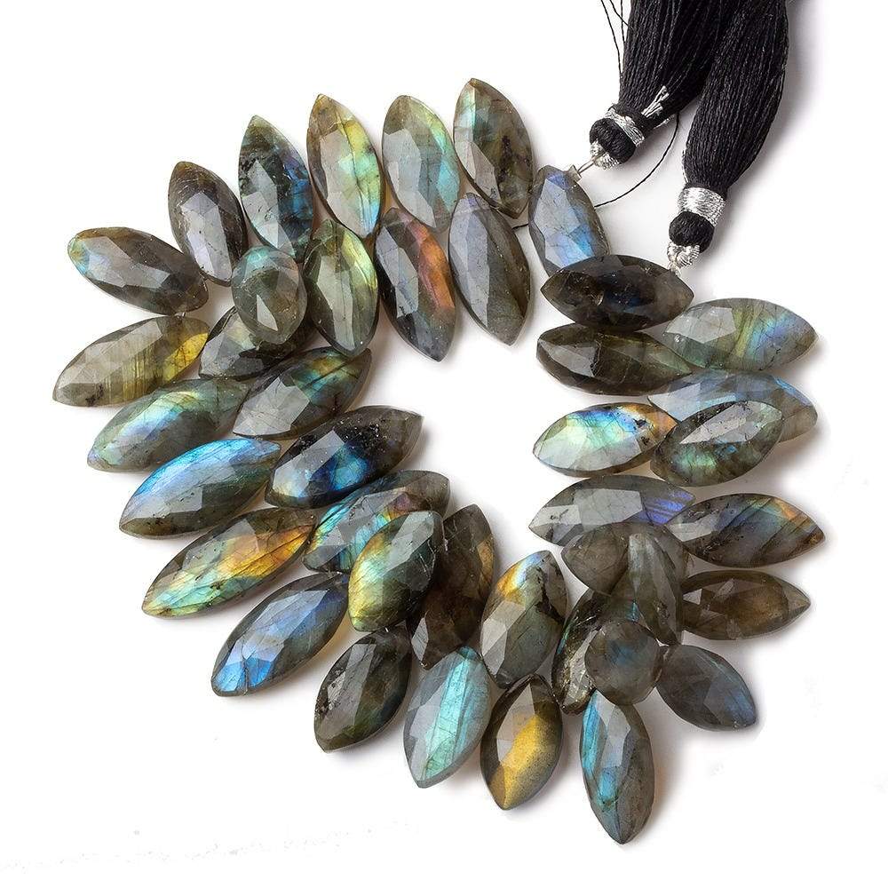15x9-19x9mm Labradorite faceted marquise beads 7.5 inch 40 pieces (ONLINE ORDER ONLY)