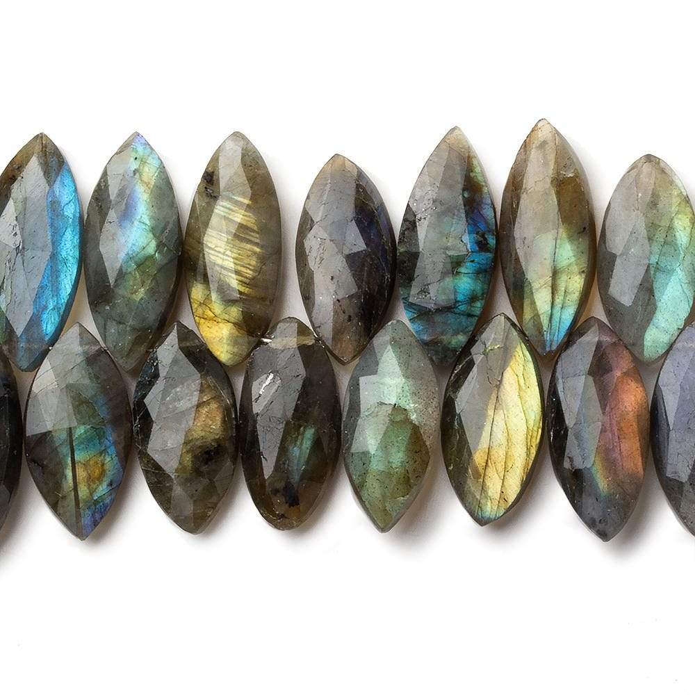 15x9-19x9mm Labradorite faceted marquise beads 7.5 inch 40 pieces (ONLINE ORDER ONLY)