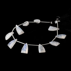 15x9mm Rainbow Moonstone Faceted Triangular Points 6.75 inch 10 Beads (ONLINE ORDER ONLY)