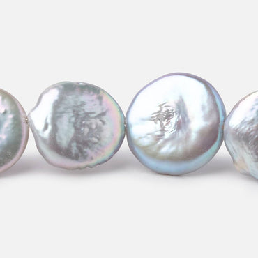 16-16.5mm Silver Coin Freshwater Pearls 16 inch 24 Beads (ONLINE ORDER ONLY)
