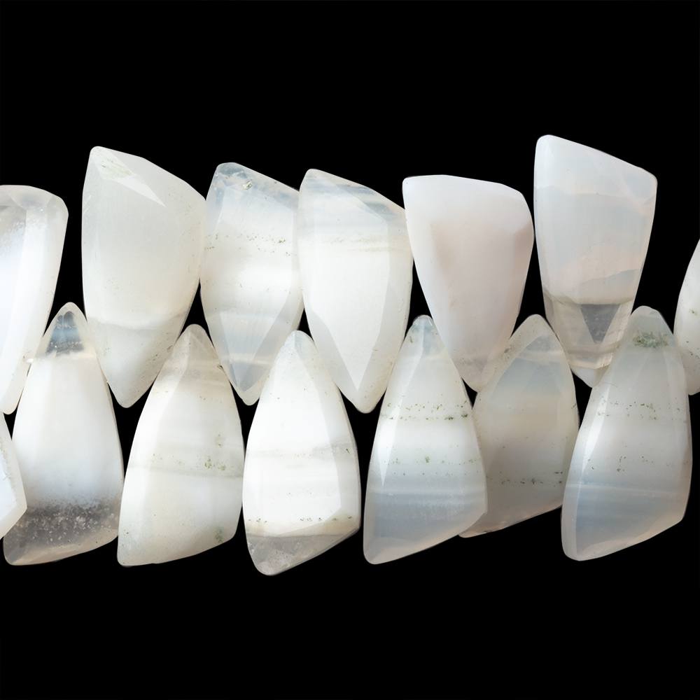 16-17mm Banded Agate Faceted Fancy Briolette 7.5 inch 46 Beads AA (ONLINE ORDER ONLY)