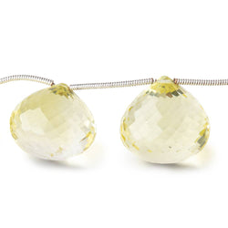 16-18mm Lemon Quartz Faceted Candy Kiss Beads 7 inch 9 pieces (ONLINE ORDER ONLY)