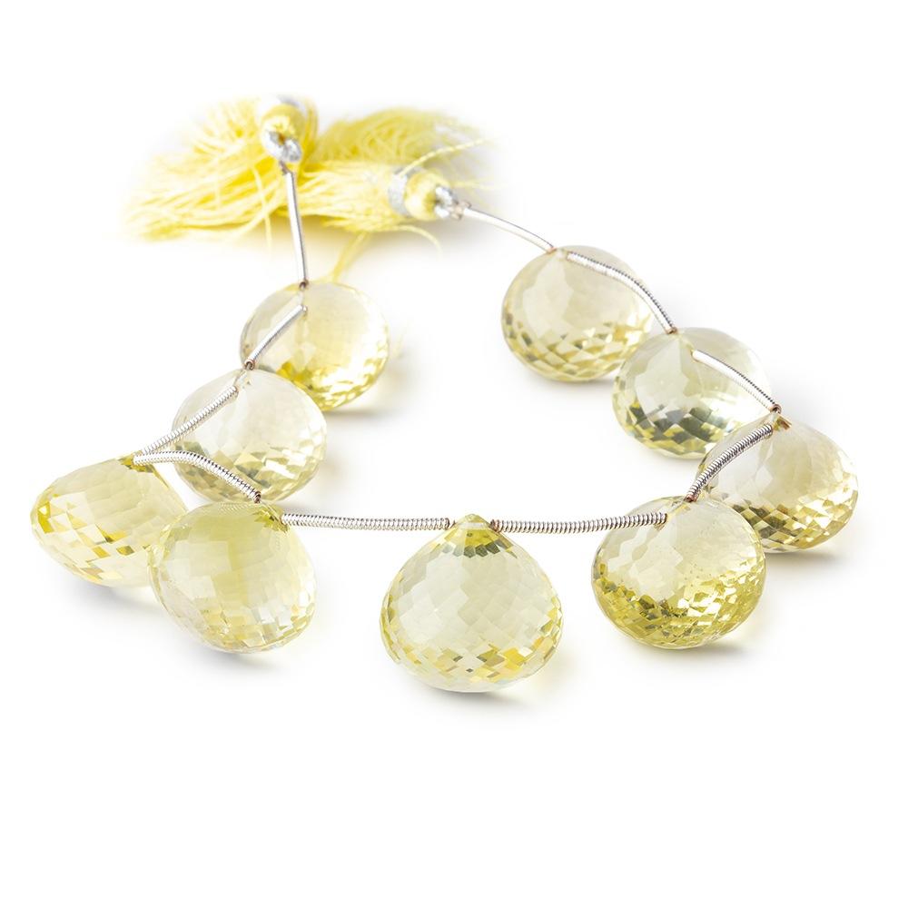 16-18mm Lemon Quartz Faceted Candy Kiss Beads 7 inch 9 pieces (ONLINE ORDER ONLY)