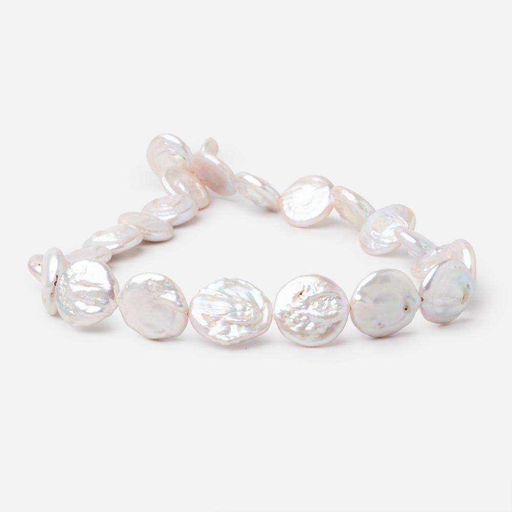 16-18mm Rosé White Coin Freshwater Pearls 15.5 inch 23 Beads (ONLINE ORDER ONLY)