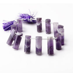 16-20mm Cape Amethyst Faceted Tube Beads 7 inch 14 pieces (ONLINE ORDER ONLY)