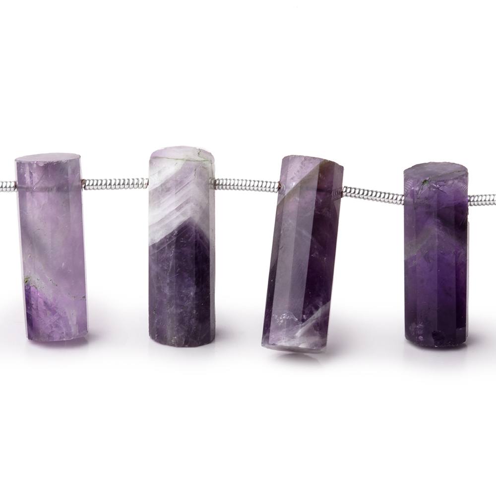 16-20mm Cape Amethyst Faceted Tube Beads 7 inch 14 pieces (ONLINE ORDER ONLY)