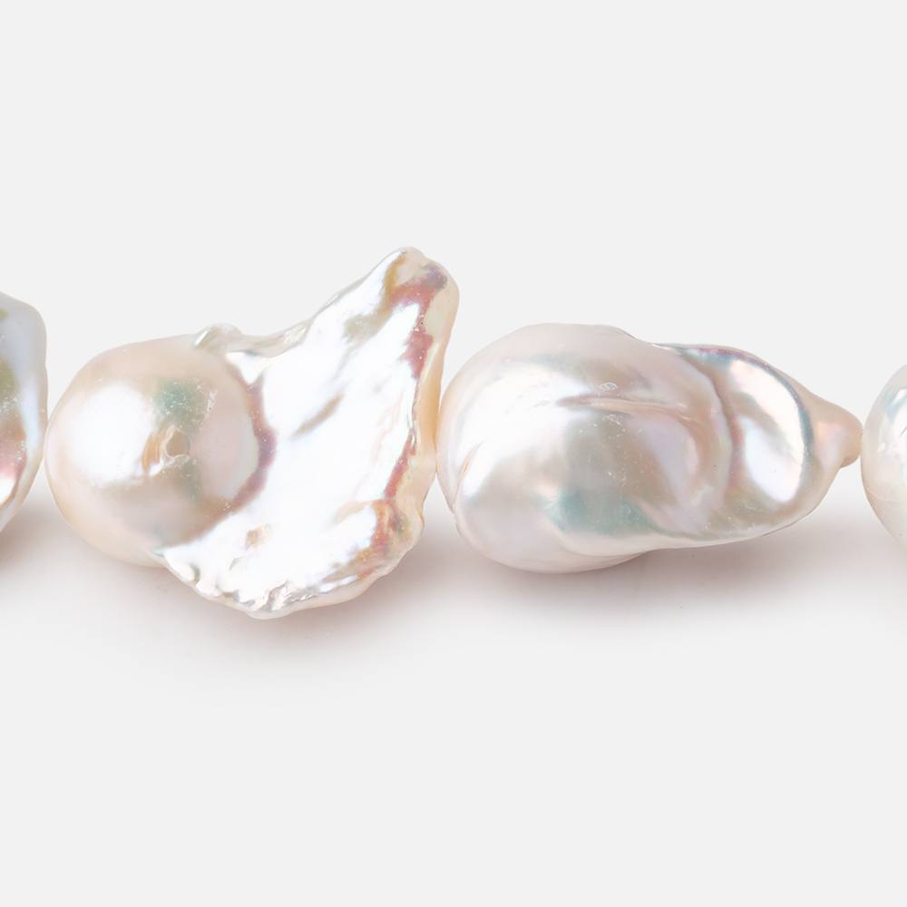 16-20mm Creamy White Ultra Baroque Pearls 15.5 inch 19 Beads AA (ONLINE ORDER ONLY)