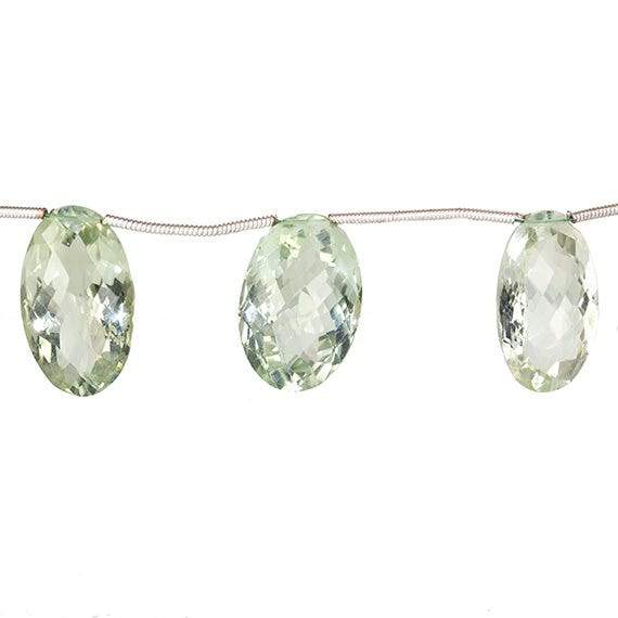 16-20mm Prasiolite Faceted Oval Pavilion Facet Beads 7 pieces (ONLINE ORDER ONLY)