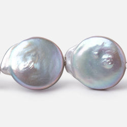 16-20mm Silver Coin Freshwater Pearls 16 inch 18 pieces (ONLINE ORDER ONLY)