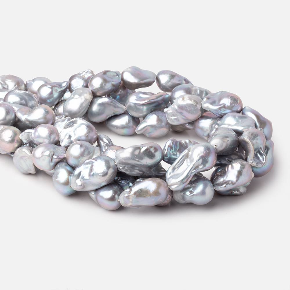 16-21mm Lilac Silver Ultra Baroque Freshwater Pearls 15.5 inch 18 Beads AA (ONLINE ORDER ONLY)