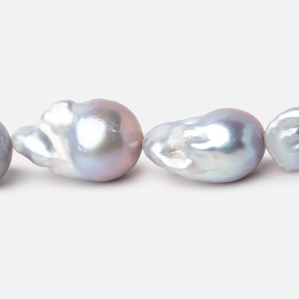 16-21mm Lilac Silver Ultra Baroque Freshwater Pearls 15.5 inch 18 Beads AA (ONLINE ORDER ONLY)