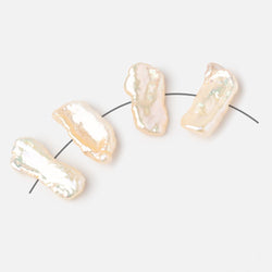 16-21mm Peach Side Drilled Biwa Focals Set of 4 pieces (ONLINE ORDER ONLY)