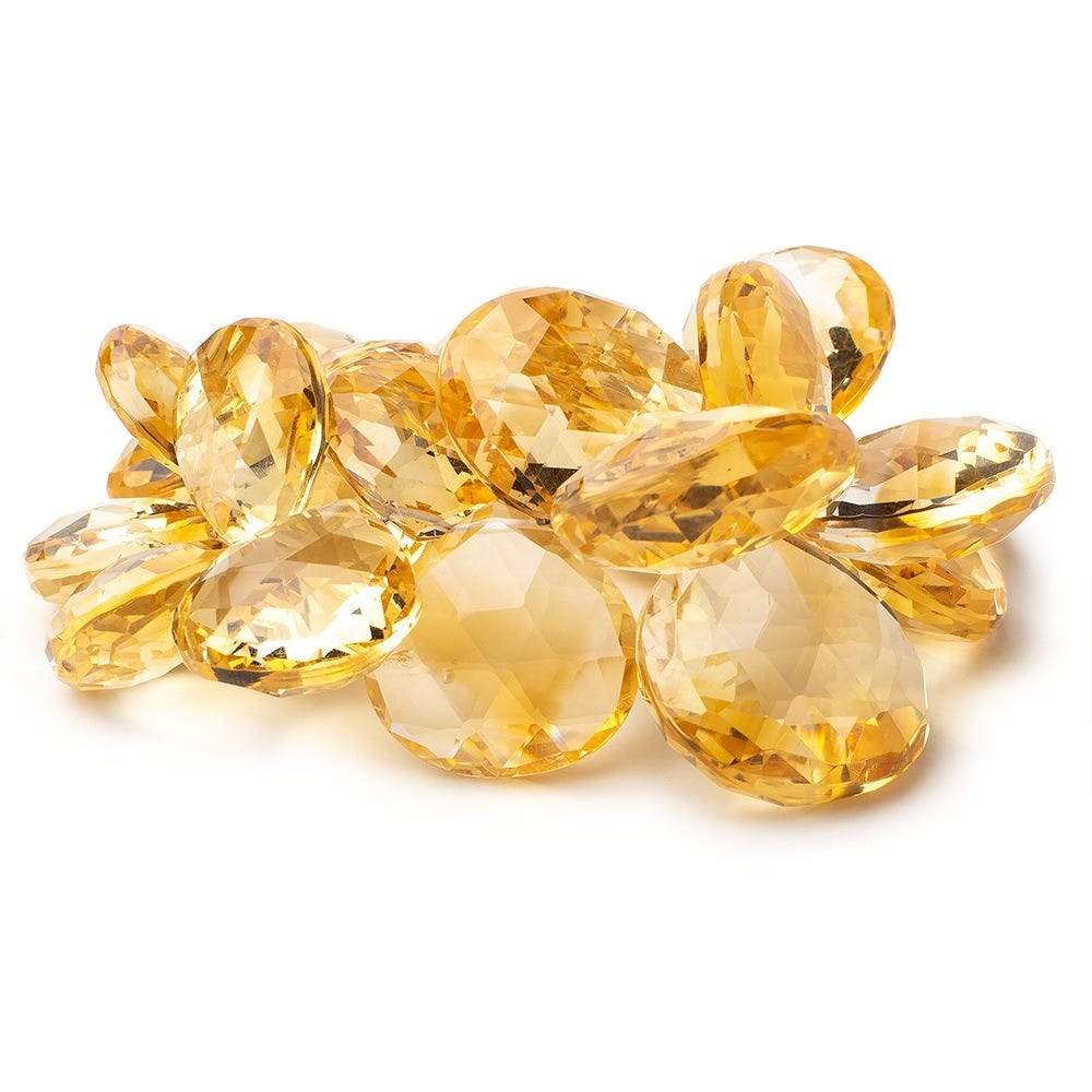 16-26mm Citrine Faceted Heart Beads 7.5 inch 26 pieces AAA (ONLINE ORDER ONLY)