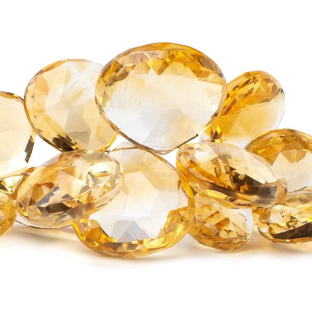 16-26mm Citrine Faceted Heart Beads 7.5 inch 26 pieces AAA (ONLINE ORDER ONLY)