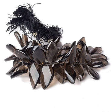 16x9-27x14mm Smoky Quartz Faceted Twist Marquise Beads 8.5 inch 56 pieces AA (ONLINE ORDER ONLY)