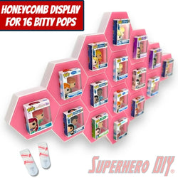 16-CELL Diamond Honeycomb Wall Display for Bitty Pops | Organize Bitty Pops for easy display! (ONLINE ORDER ONLY)