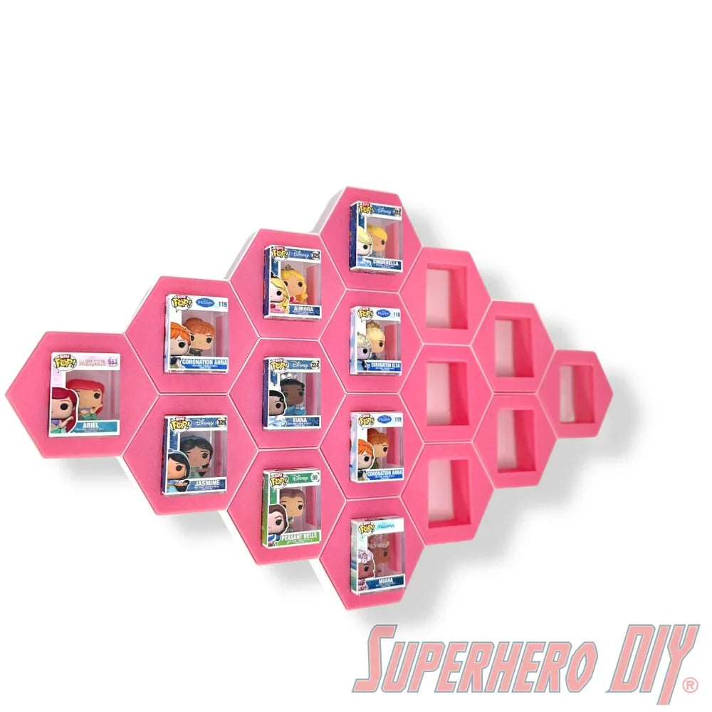 16-CELL Diamond Honeycomb Wall Display for Bitty Pops | Organize Bitty Pops for easy display! (ONLINE ORDER ONLY)