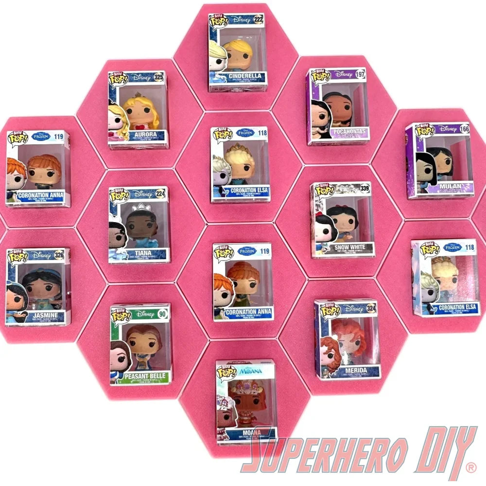 16-CELL Diamond Honeycomb Wall Display for Bitty Pops | Organize Bitty Pops for easy display! (ONLINE ORDER ONLY)