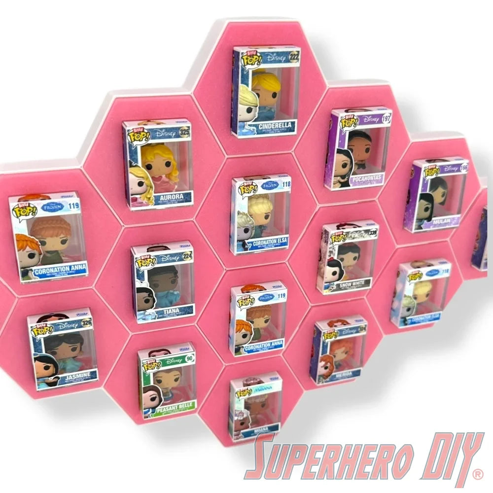 16-CELL Diamond Honeycomb Wall Display for Bitty Pops | Organize Bitty Pops for easy display! (ONLINE ORDER ONLY)