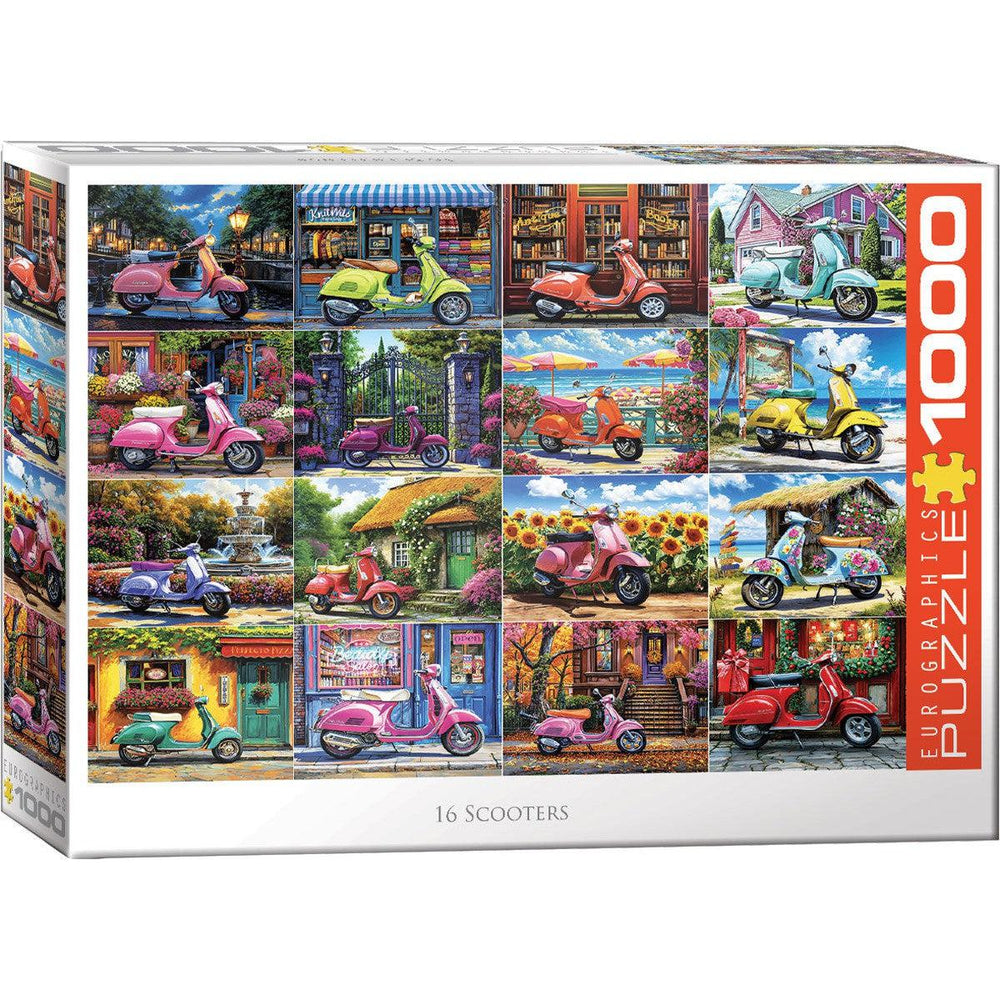 16 Scooters 1000 Piece Jigsaw Puzzle Eurographics (ONLINE ORDER ONLY)