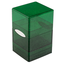 Glitter Satin Tower Deck Box - Green