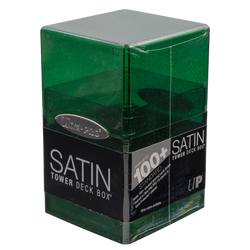 Glitter Satin Tower Deck Box - Green