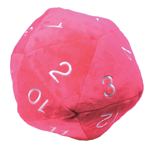 D20 Jumbo Plush Dice - Hot Pink (ONLINE ORDER ONLY)