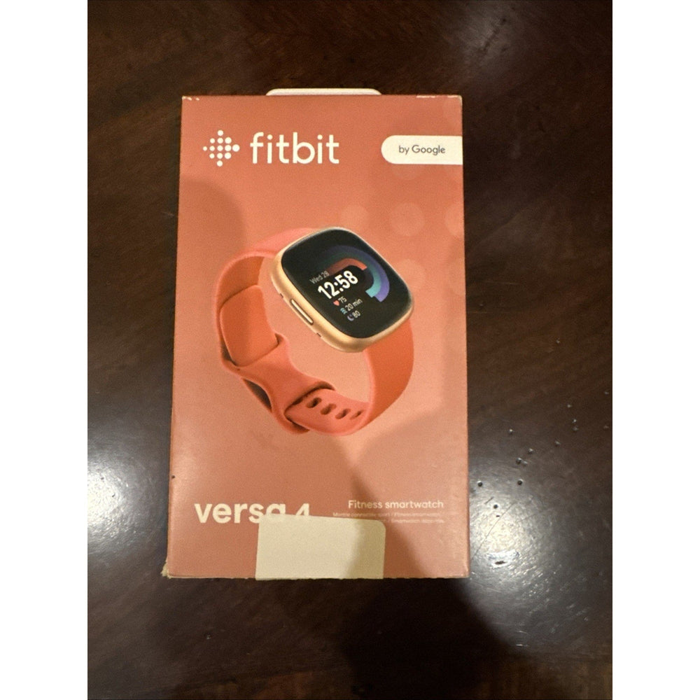 Fitbit Versa 4 Smart Watch, GPS - Pink Sand / Copper Rose (ONLINE ORDER ONLY)