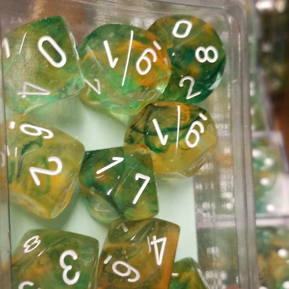 Nebula Spring/white Luminary 7-Dice/16mm/12mm/30mm/Ten10's (Online Only)