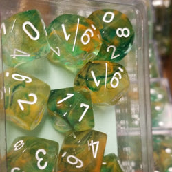 Nebula Spring/white Luminary 7-Dice/16mm/12mm/30mm/Ten10's (Online Only)