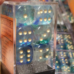 Nebula Oceanic/gold Luminary 7-Dice/16mm/12mm/30mm/Ten10's (Online Only)