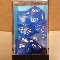 Borealis Sky Blue/white 7-Dice / 16mm / 12mm / 30mm Luminary (Online Only)