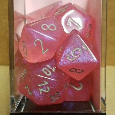 Borealis Pink/silver 7-Dice / 16mm / 12mm / 30mm Luminary (Online Only)