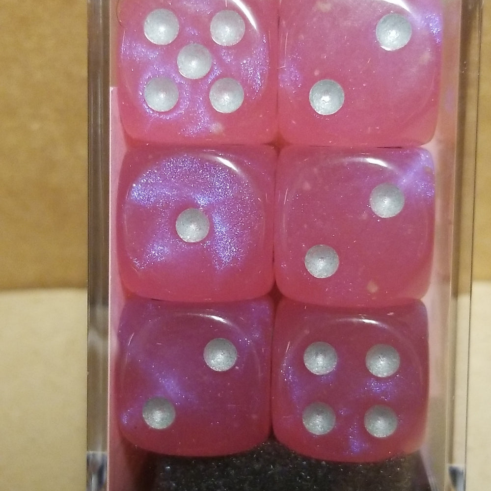 Borealis Pink/silver 7-Dice / 16mm / 12mm / 30mm Luminary (Online Only)