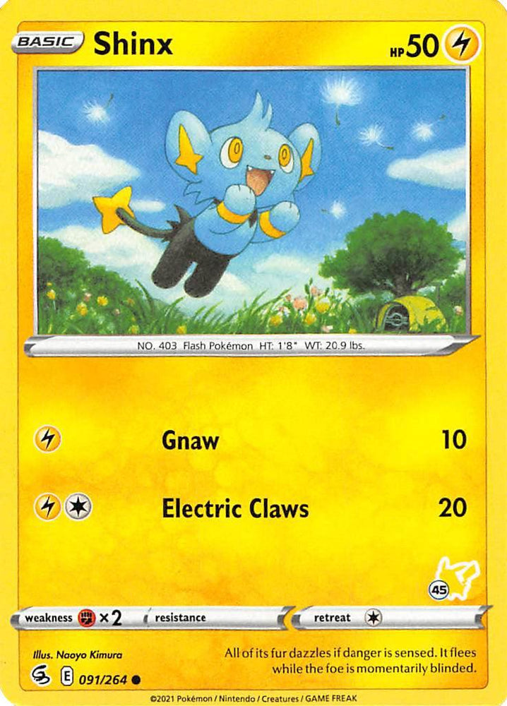 Shinx (091/264) (Pikachu Stamp #45) [Battle Academy 2022] (Online Only)