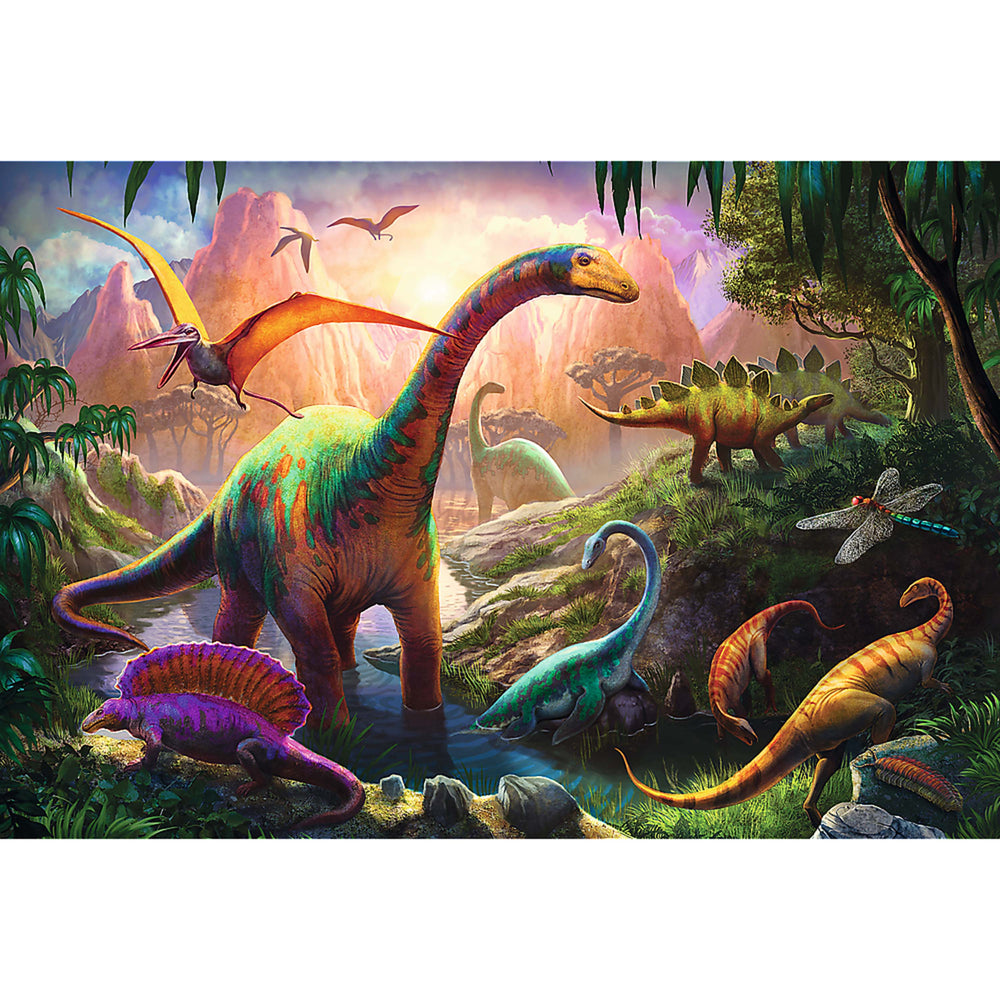Trefl Red 100 Piece Kids Puzzle - Dinosaurs' Land (ONLINE ORDER ONLY)