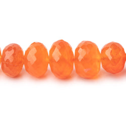 8-11mm Carnelian Faceted Rondelle Beads 16 inch 57 pieces (ONLINE ORDER ONLY)
