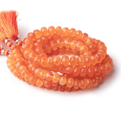 8-11mm Carnelian Faceted Rondelle Beads 16 inch 57 pieces (ONLINE ORDER ONLY)